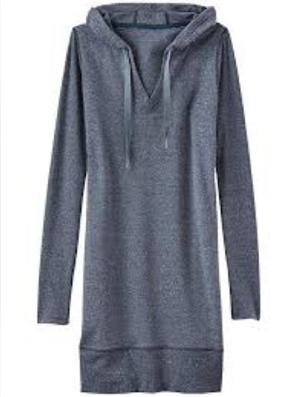 Athleta M Hoodie Dress French Terry Rib Knit Stretchy Comfy Cozy Fall